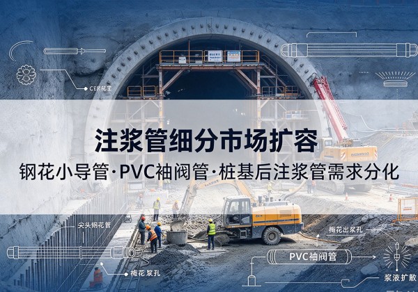 蚌埠注浆管细分市场扩容，隧道钢花小导管、PVC 袖阀管、桩基后注浆管需求分化